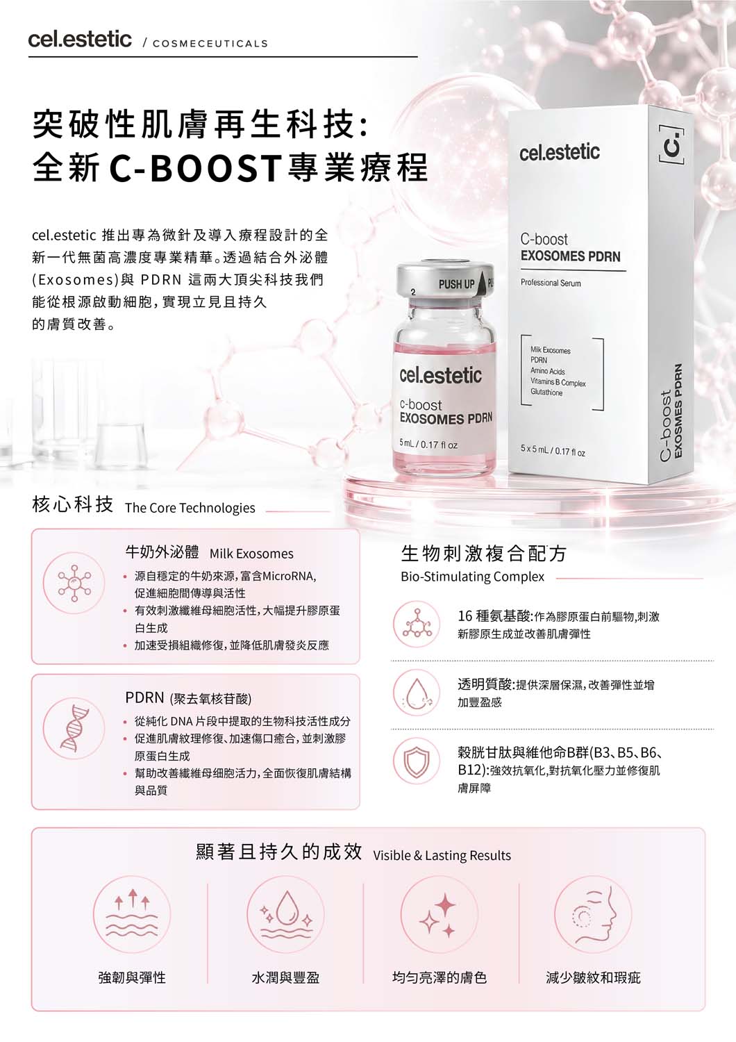 cel.estetic cel.estetic 2026-09 C Boost and Serums brochure cover